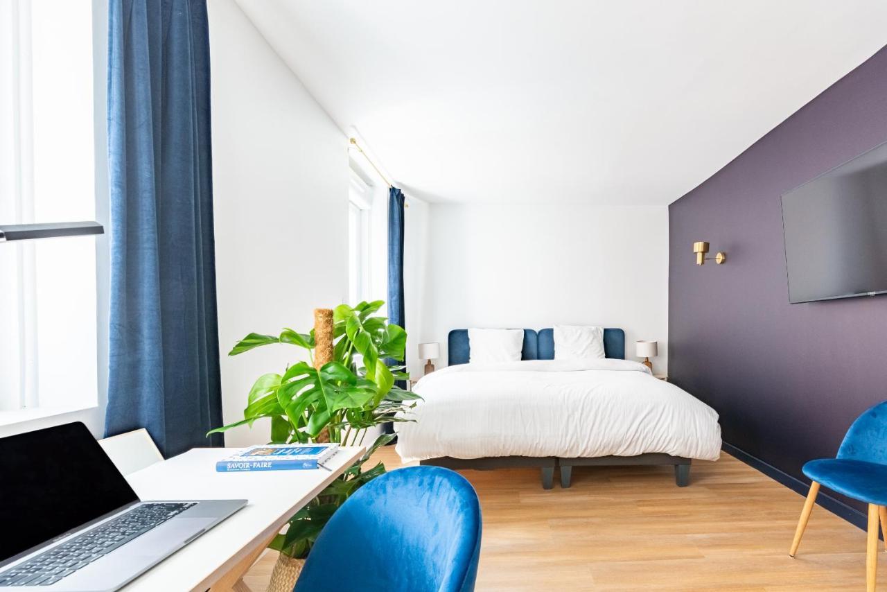 Apartamento Calme & Chic Bleu - Proche Gare Et Centre Dijon Exterior foto